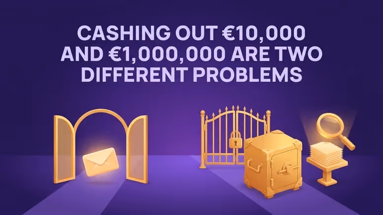 Cashing Out €10,000 and €1,000,000 Are Two Different Problems